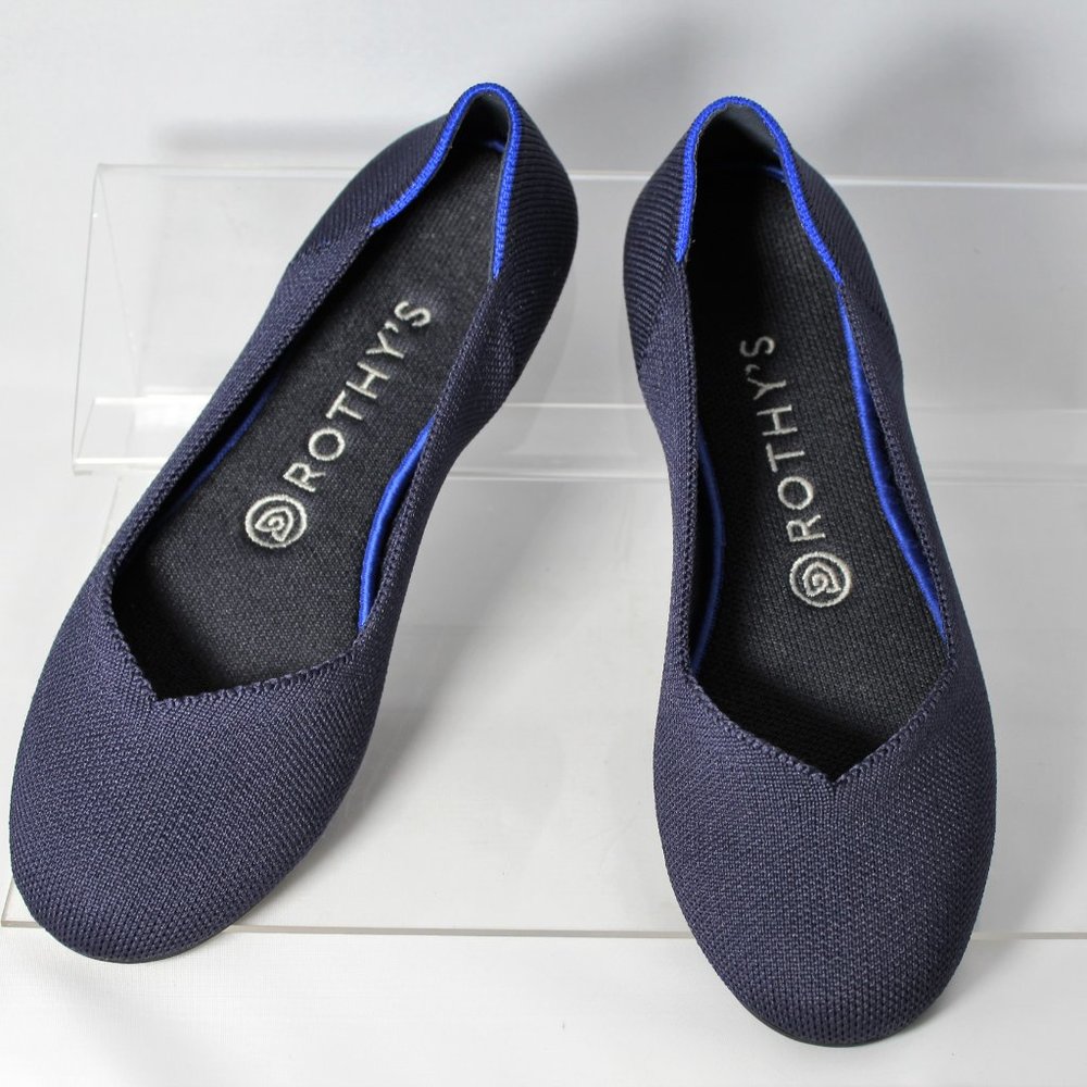 Rothy’s Maritime Navy Rounded Flats sz 7.5